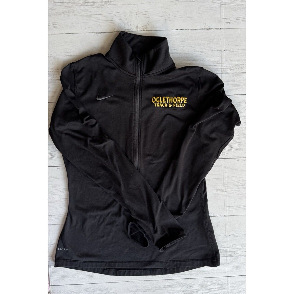 Nike Track Jacket Women's Medium Black Oglethorpe University Petrels Dri-FIT